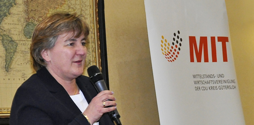 Birgit Ernst beim MIT-Frühjahrsdialog in Gütersloh Birgit Ernst beim MIT-Frühjahrsdialog in Gütersloh